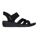 Skechers slip-in damesandal - Sort
