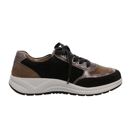 Fidelio sporty damesneaker - Sort/brun