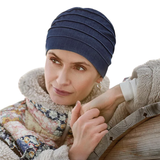 Yoga turban - Dark blue denim
