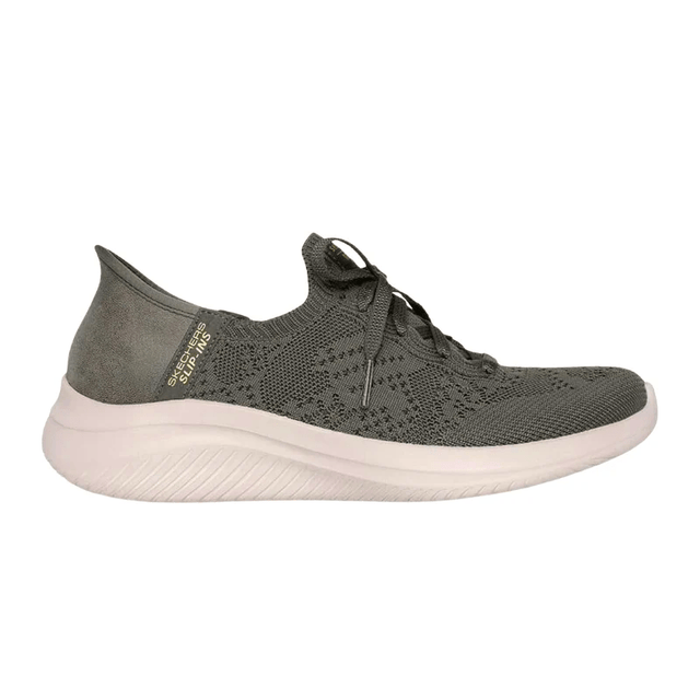 Skechers slip - in damesneaker - Oliven