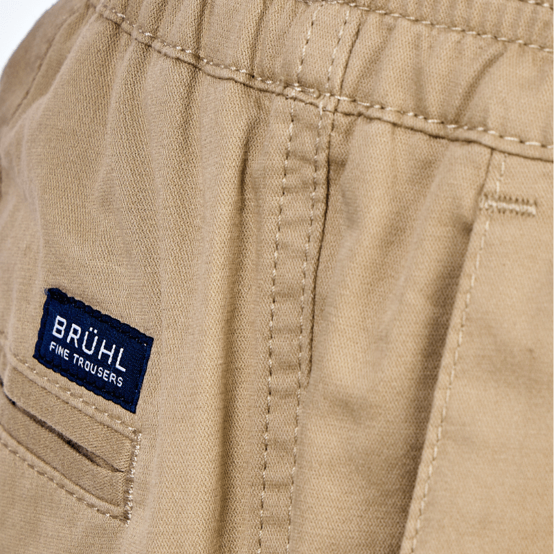 Lette bukser med elastikkant - Beige