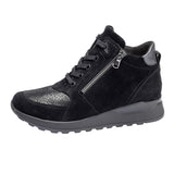 Damenstiefel in Nubuck, Schwarz, Waldläufer