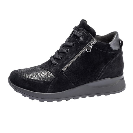 Damenstiefel in Nubuck, Schwarz, Waldläufer