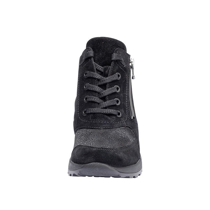Damenstiefel in Nubuck, Schwarz, Waldläufer