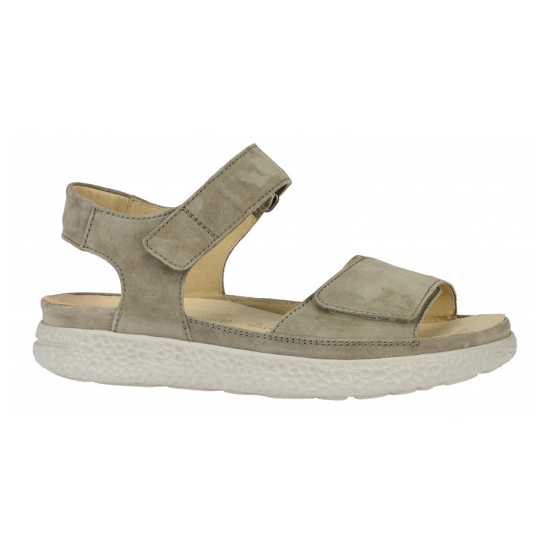 Damensandale, Beige, Hartjes