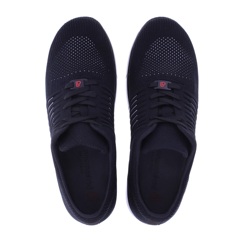 Herresneaker, svart strikk, Berkemann