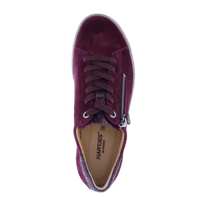 Sneaker med plateausåle, Bordeaux, Hartjes
