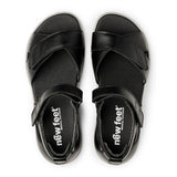 Damesandal i lær, Sort, New Feet