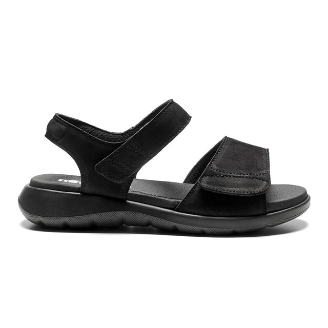 Lett damesandal, Sort, New Feet