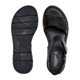 Damen-Sandale mit Keilabsatz, Schwarz, Relaxshoe