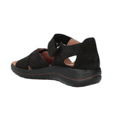 Damensandale, Schwarzes Nubuck, Hartjes