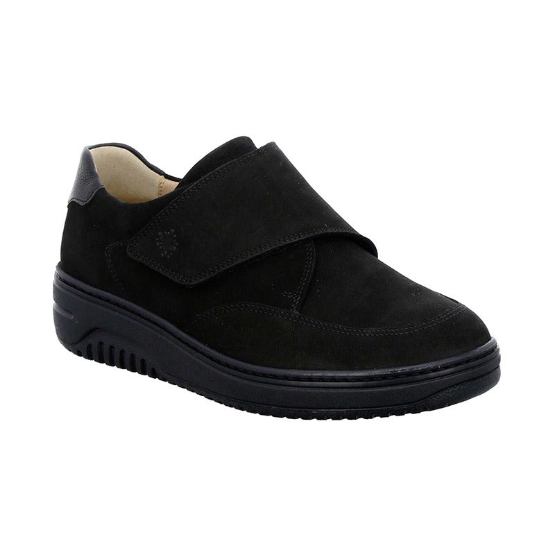 Bred damesko, Svart, Hartjes