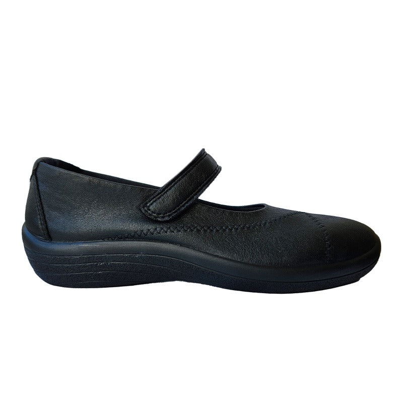 Ballerina med kardborre, Svart, Arcopedico