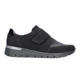 Breite Damenschuhe, Schwarz, Waldläufer