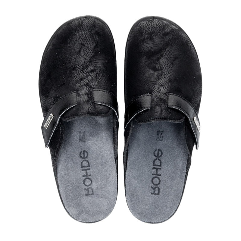 Damslipper med stretch, Svart, Rohde
