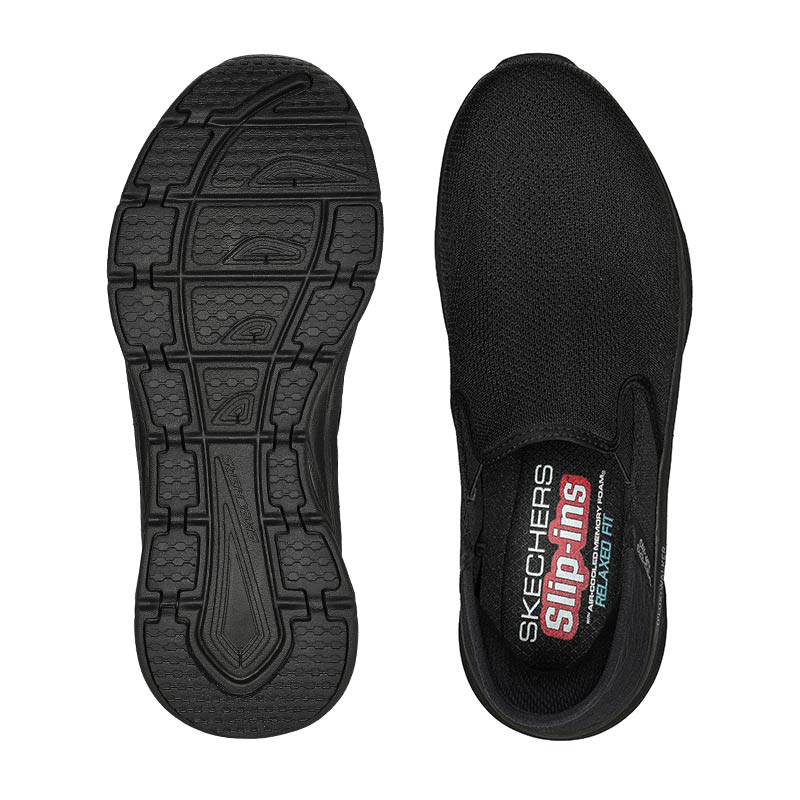 Skechers sporty slip-in herresneaker - Sort