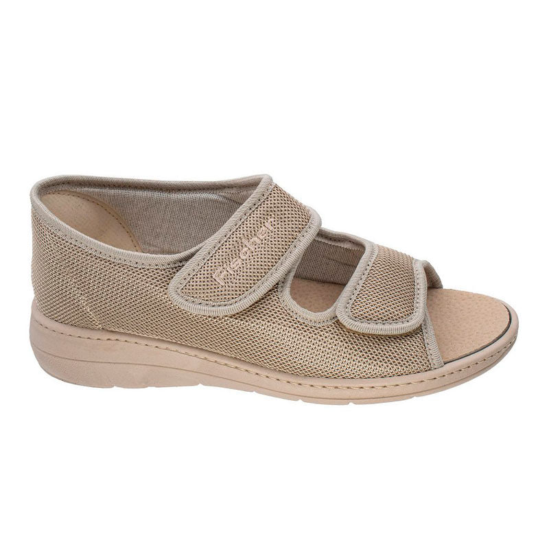 Bred damsandal, Beige, Fischer