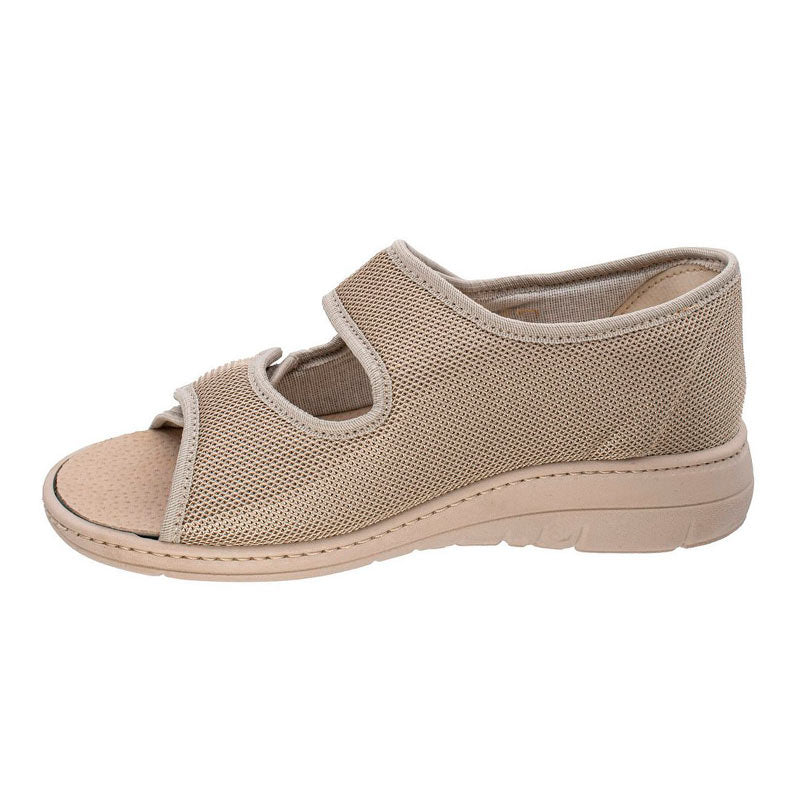 Bred damsandal, Beige, Fischer