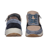 Herrensneaker, Beige/Blau, Waldläufer