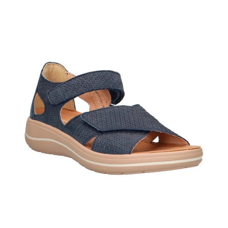 Damesandal med hælkappe, Blå, Hartjes