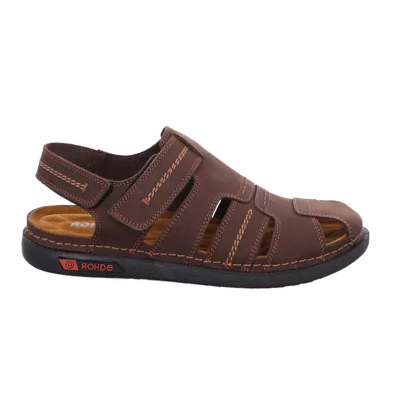 Rohde herresandal med velcro - Brun
