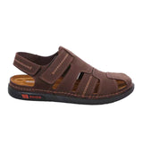 Rohde herresandal med velcro - Brun