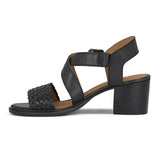 Green Comfort damesandal med hæl - Sort