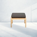 Farstrup 5699 Hocker, aufgehelltes Buchenholz/Medley dark grey