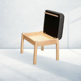 Farstrup 5699 Hocker, aufgehelltes Buchenholz/Medley dark grey
