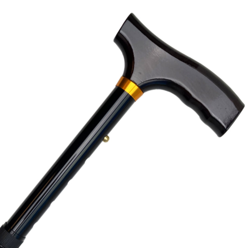 Kurzer Stock, faltbar, schwarz