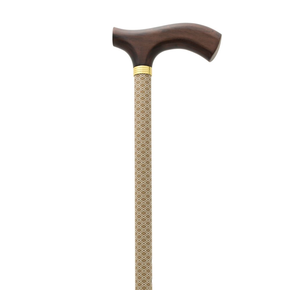 Justerbar käpp, Mönstrad, Beige