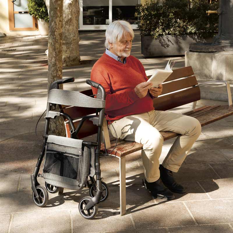 W4 Rollator / Einkaufswagen, Grau