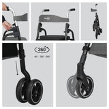 W05 rollator / indkøbsvogn - Grå
