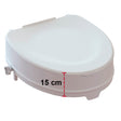 Toiletforhøjer med låg, 15 cm