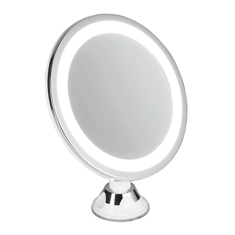 Makeup-speil med lys, Ø20 cm, 5x forstørrelse
