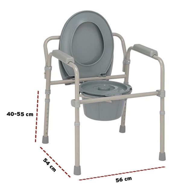 Toilettenstuhl, zusammenklappbar