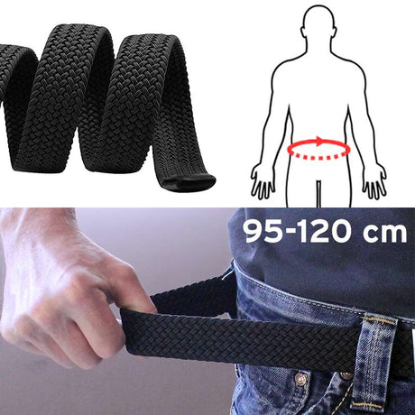 Elastisk svart belte