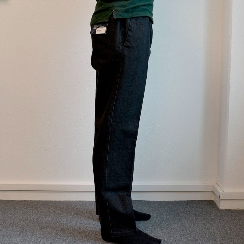 Jeans med resår i midjan - Koksgrå/svart