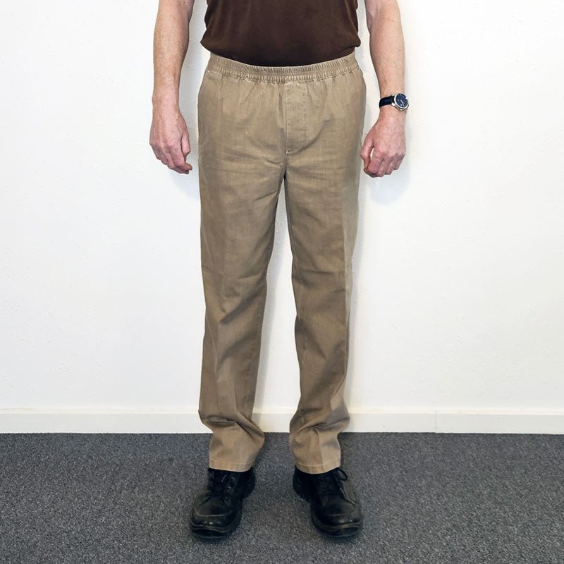 Bukser med elastisk talje - Sand - Seniorshop