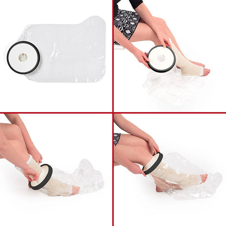 Badeovertrekk til bandasje/gips, Underben