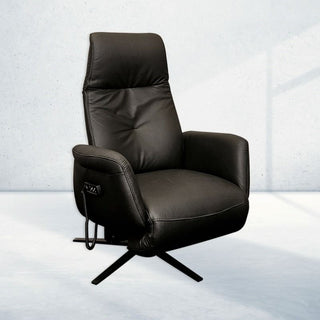 Himolla 7910 hvilestol - Sort læder - Seniorshop